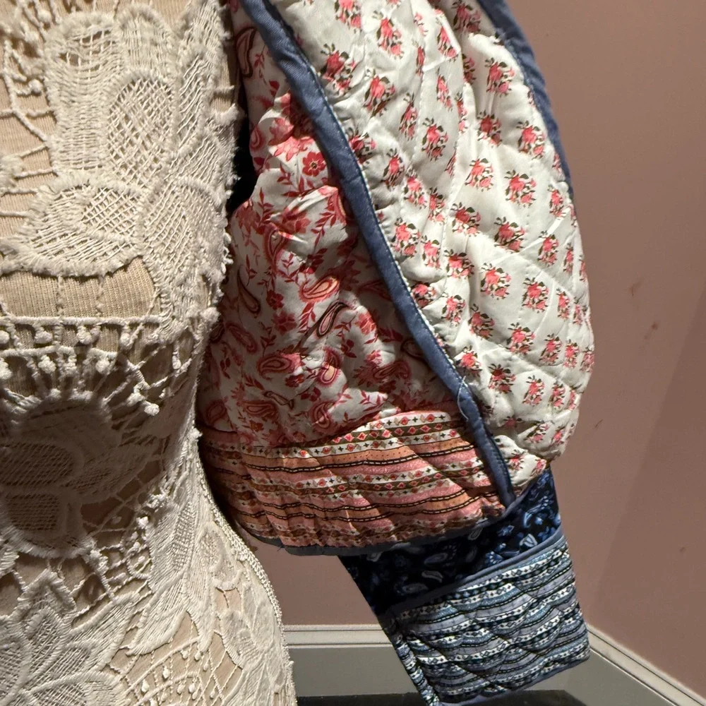 Vintage reversible, quilted double pattern jacket